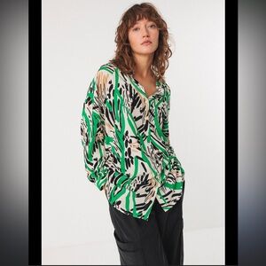 New SKFK Skunkfunk Amagoia Multicolor Big Brush Shirt  Retail $179